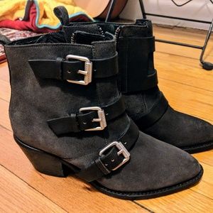 All Saints Suede Ankle Boots